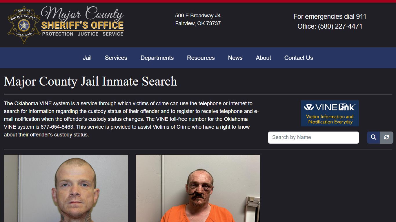 Inmate Search - Major County Sheriff's Office