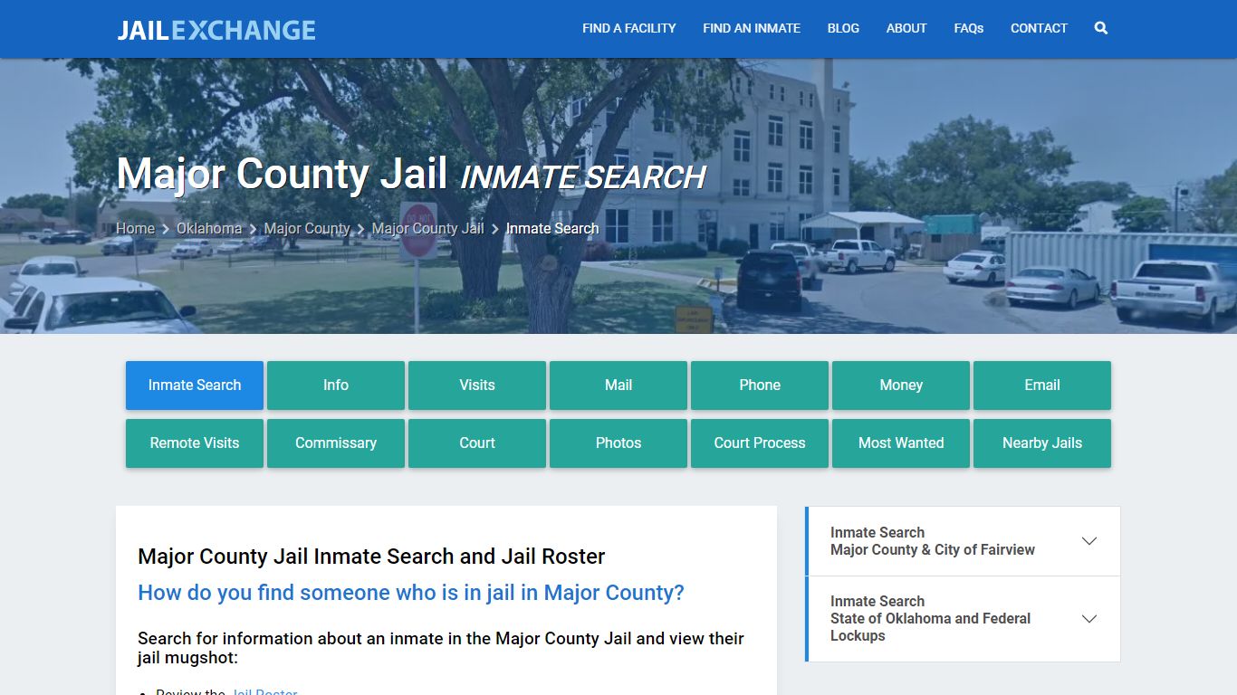 Inmate Search: Roster & Mugshots - Major County Jail, OK